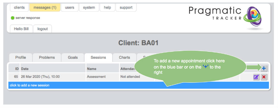 New appointment form