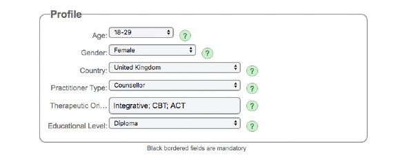 User profile continued